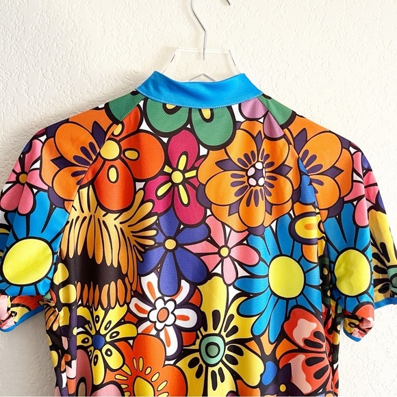 ILPALADINO Women's Cycling Jersey NWT Size Large Floral Multi Color - Picture 9 of 10